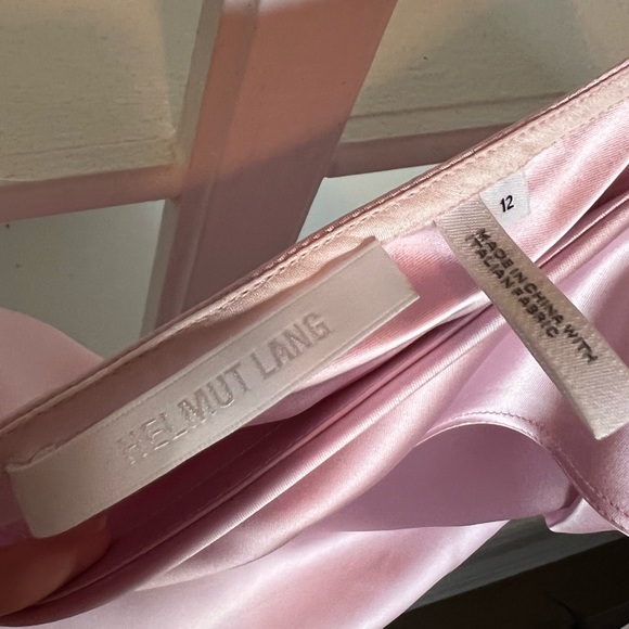 Helmut Lang Pink Front Drape Satin Top - 12 US Womens - Picture 6 of 8